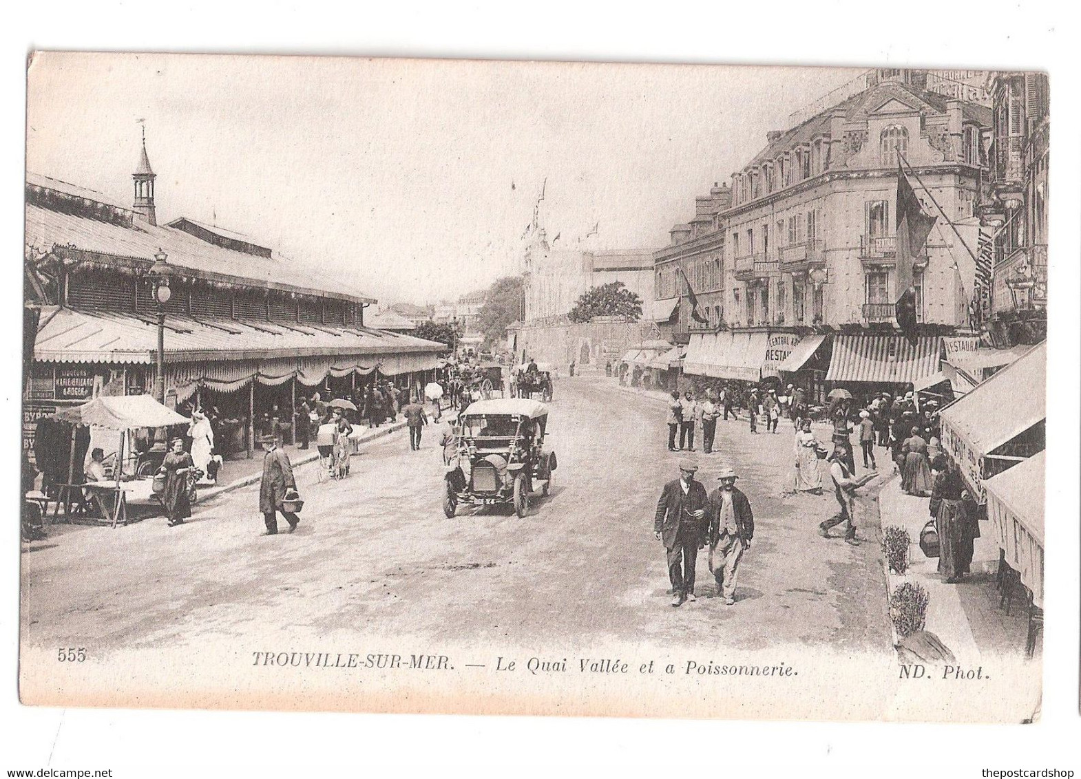 CPA 14 Trouville Sur Mer - Le Quai Vallée Et La Poissonnerie Unused Fish Market Cars Auto Motor Cars - Trouville