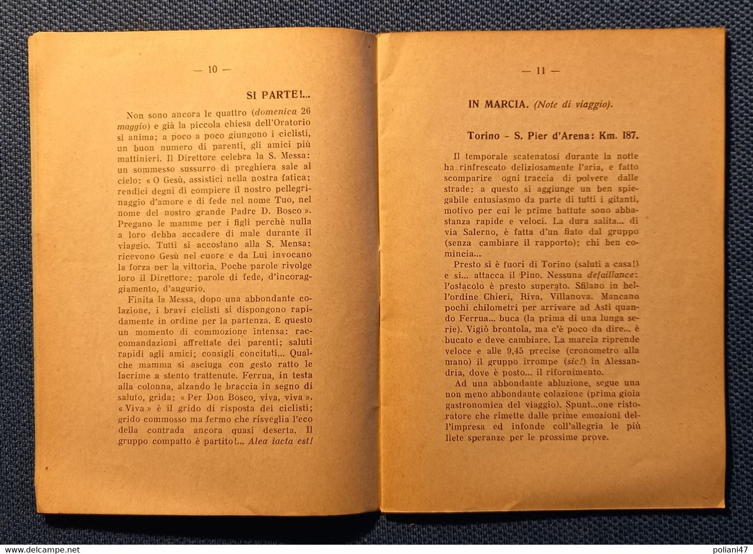 0528 "DA TORINO A ROMA IN BICICLETTA....- LA CICLISTA VALDOCCO NEL 1928 IN GITA COLL'ORATORIO VALSALICE..." OPUSCOLO - History, Philosophy & Geography