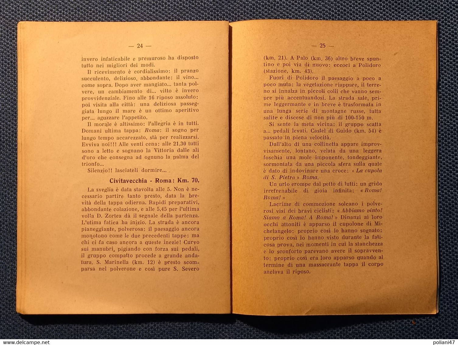 0528 "DA TORINO A ROMA IN BICICLETTA....- LA CICLISTA VALDOCCO NEL 1928 IN GITA COLL'ORATORIO VALSALICE..." OPUSCOLO