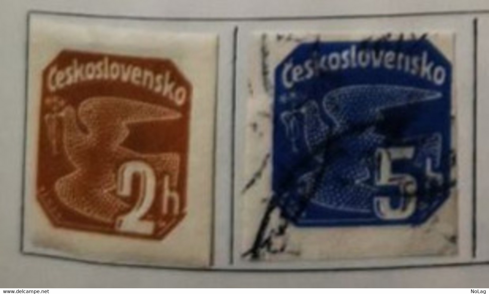 Tchécoslovaquie - 1937/66 _ Lot varié de 10 timbres _ Y&T N°1-2-4-5-7-8-9-14-17-18 0/
