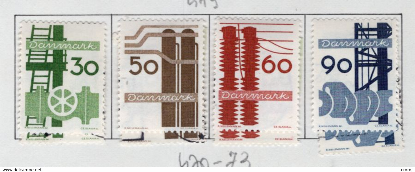 1967/1969 -  DANIMARCA - DENMARK - Mi. Nr. 470/473x2 - LH/Used -  (Z0304..39) - Otros & Sin Clasificación