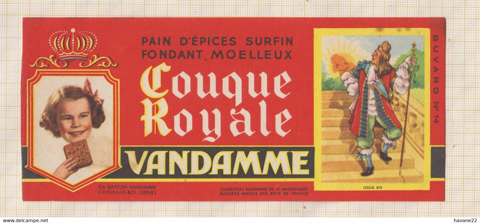 21/305 Buvard PAINS EPICES VANDAMME LOUIS XIV - Pan De Especias