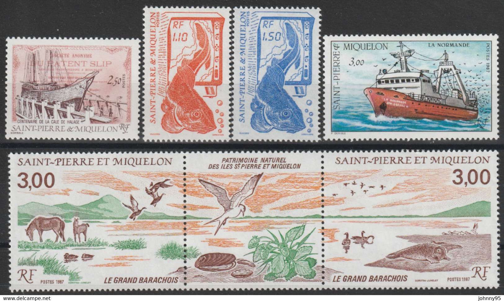 Année 1987 - N° 475 à 485A - Année Complète - 9 Valeurs + Triptyque - Neufs - Full Years