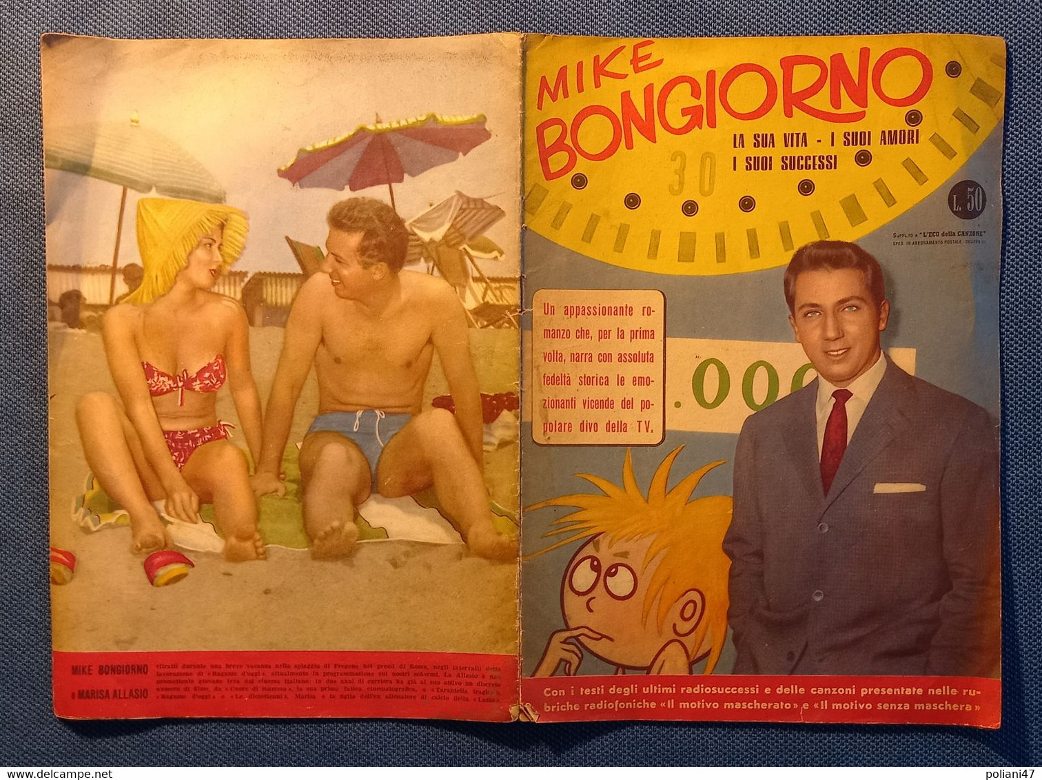 0533 "MIKE BUONGIORNO - LA SUA VITA - I SUOI AMORI - I SUOI SUCCESSI" 1956   UN APPASSIONANTE ROMANZO NARRA ....... - TV