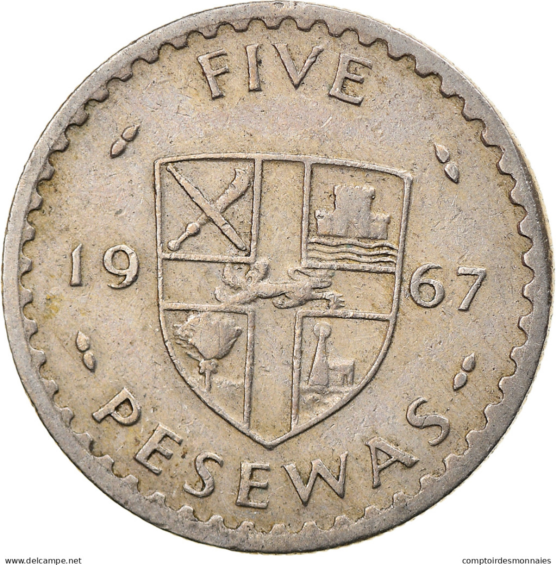 Monnaie, Ghana, 5 Pesewas, 1967, TTB, Copper-nickel, KM:15 - Ghana