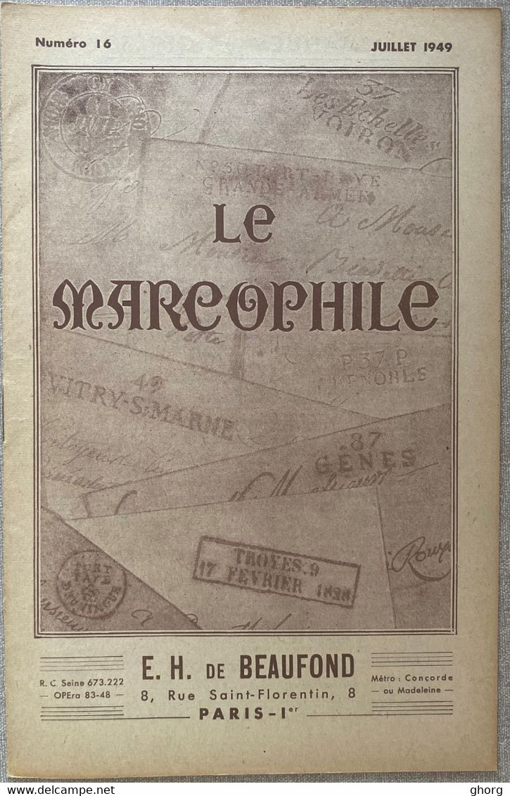 Le Marcophile Numéro 16 De E.H. De Beaufond - Frans