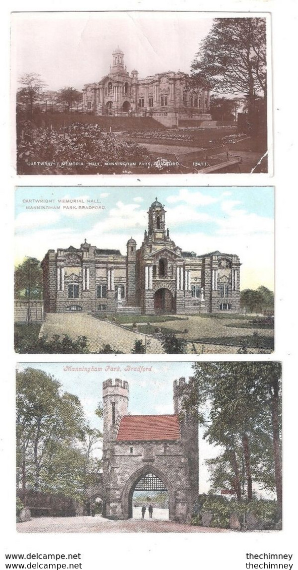 THREE OLD POSTCARDS OF BRADFORD WEST YORKSHIRE ONE HAS A CREASE - Bradford