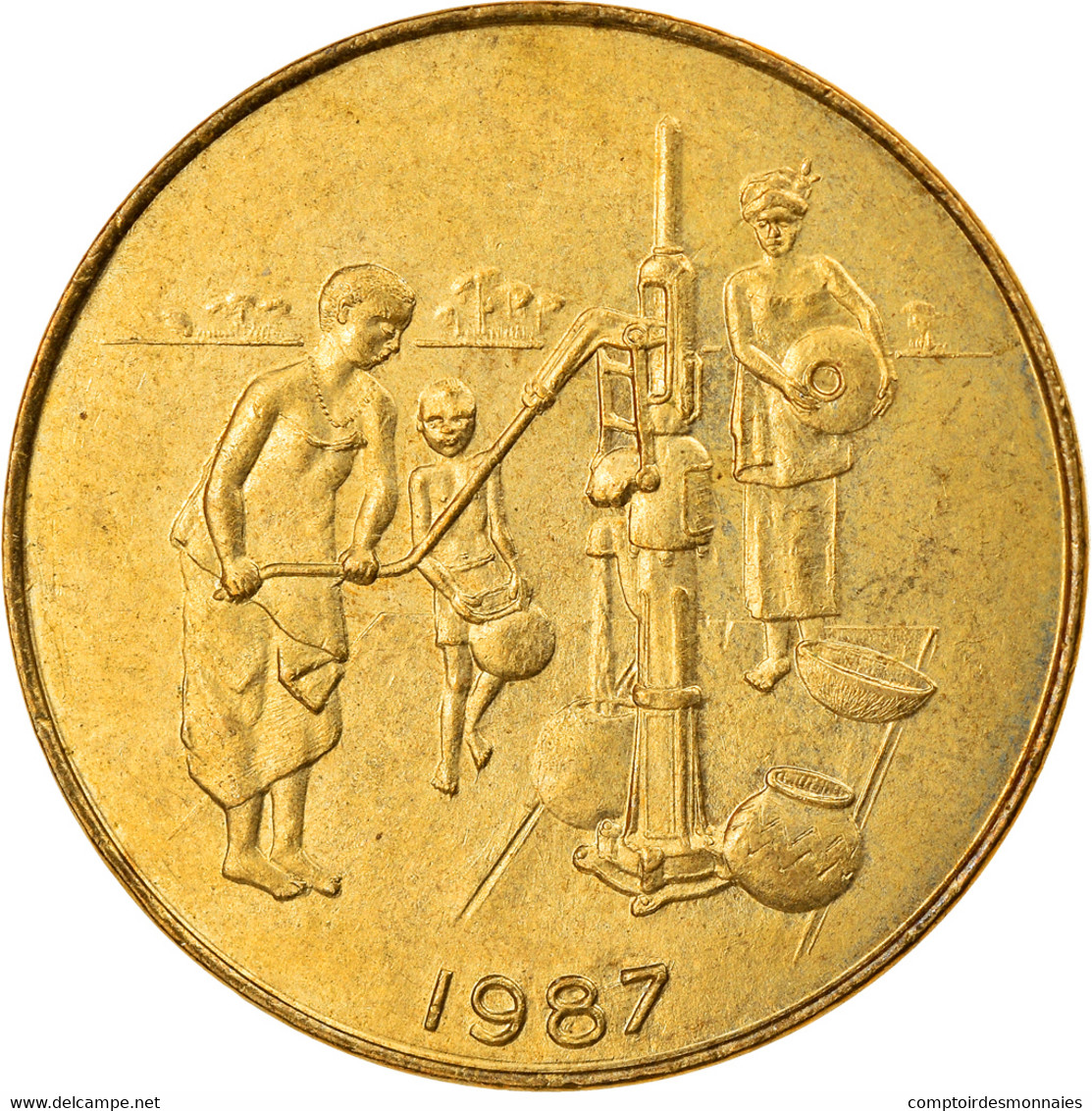 Monnaie, West African States, 10 Francs, 1987, TTB, Aluminum-Bronze, KM:10 - Elfenbeinküste