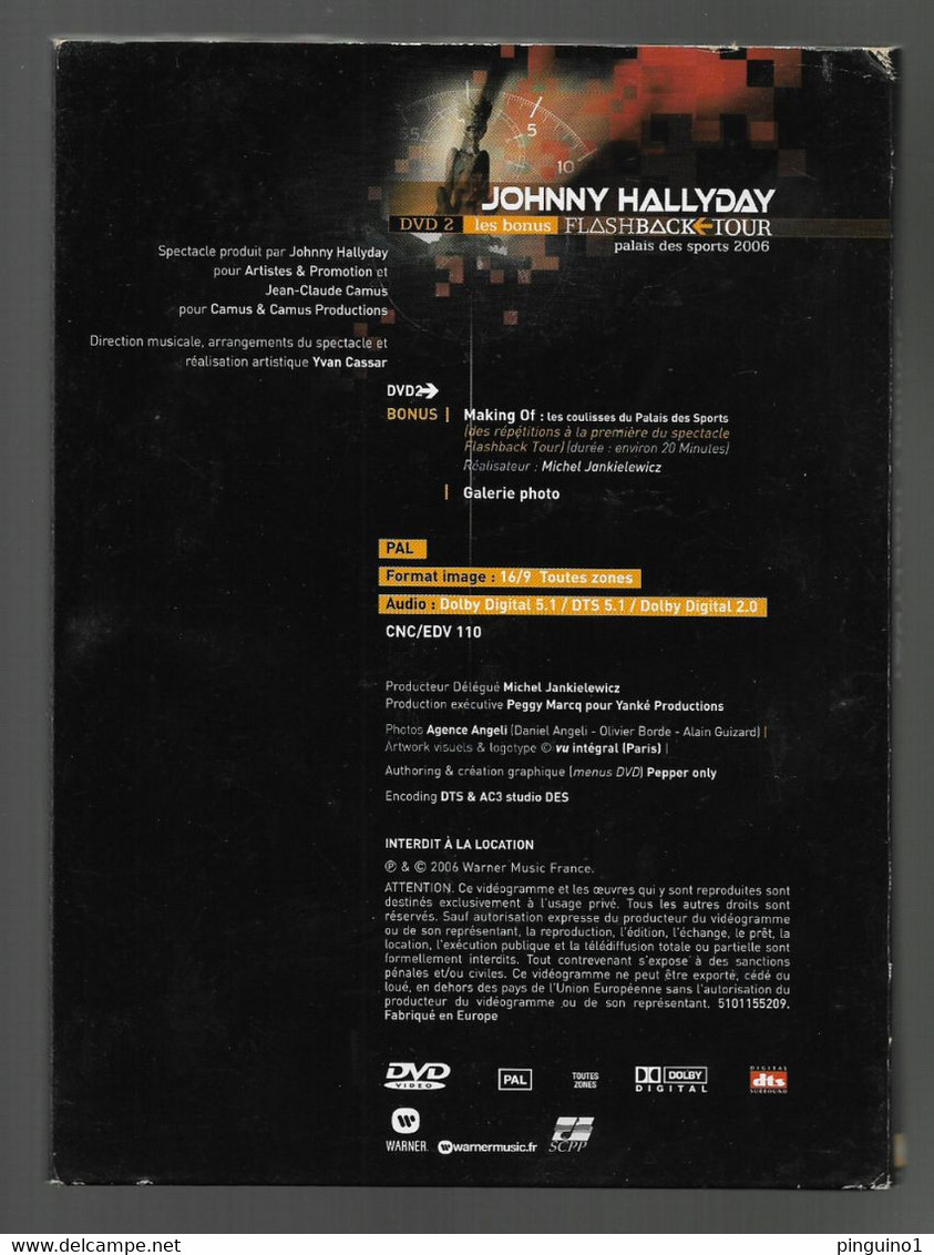 Johnny Hallyday  Flashback Tour Palais Des Sports 2006 - Musik-DVD's