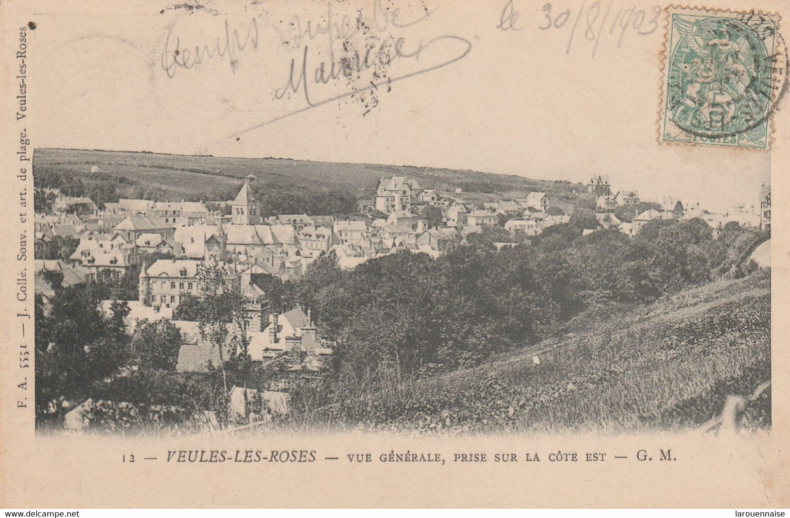 76 - VEULES LES ROSES - Vue Générale,prise Sur La Côte Est - Veules Les Roses