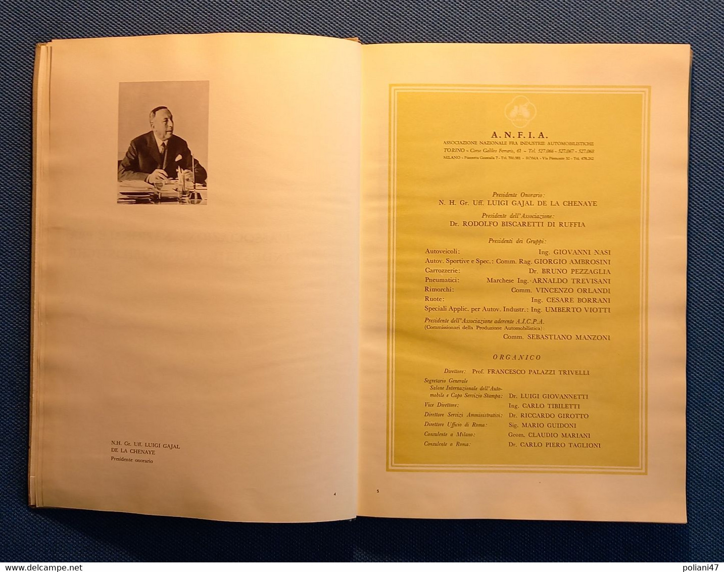 0542 "L'ASS.NE NAZ.LE FRA INDUSTRIE AUTOMOBILISTICHE - ANFIA - 50 ANNI - 1912/1962" MONOGRAFIA ORGANIZ.NE CATEGORIA - Motoren