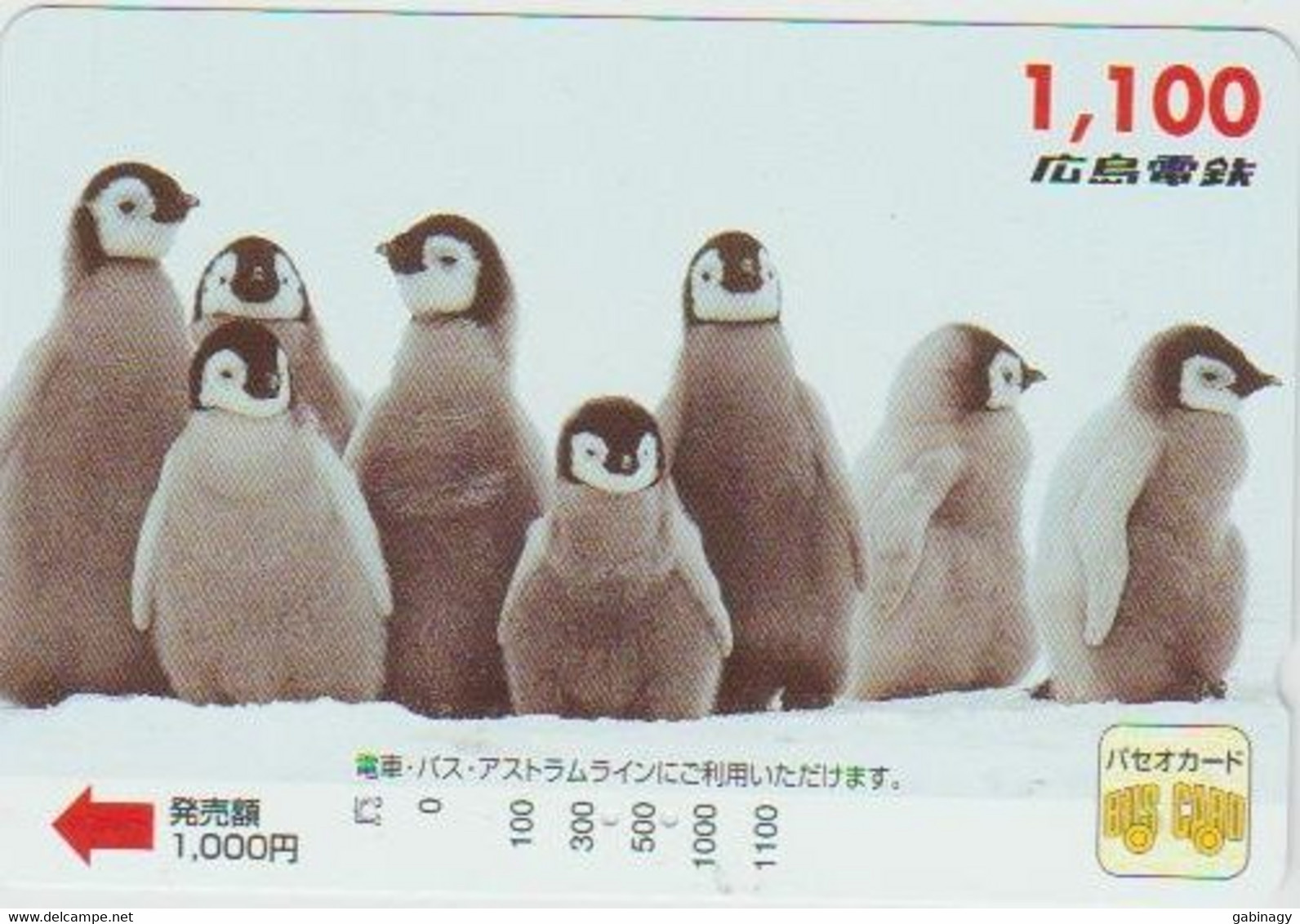 BIRDS - JAPAN - H1981 - Pinguins - PREPAID - Pinguini