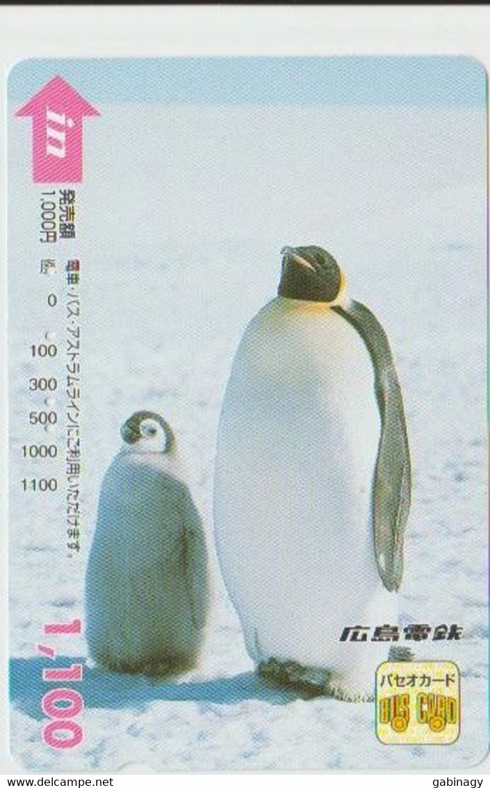 BIRDS - JAPAN - H1987 - Pinguins - PREPAID - Pinguini