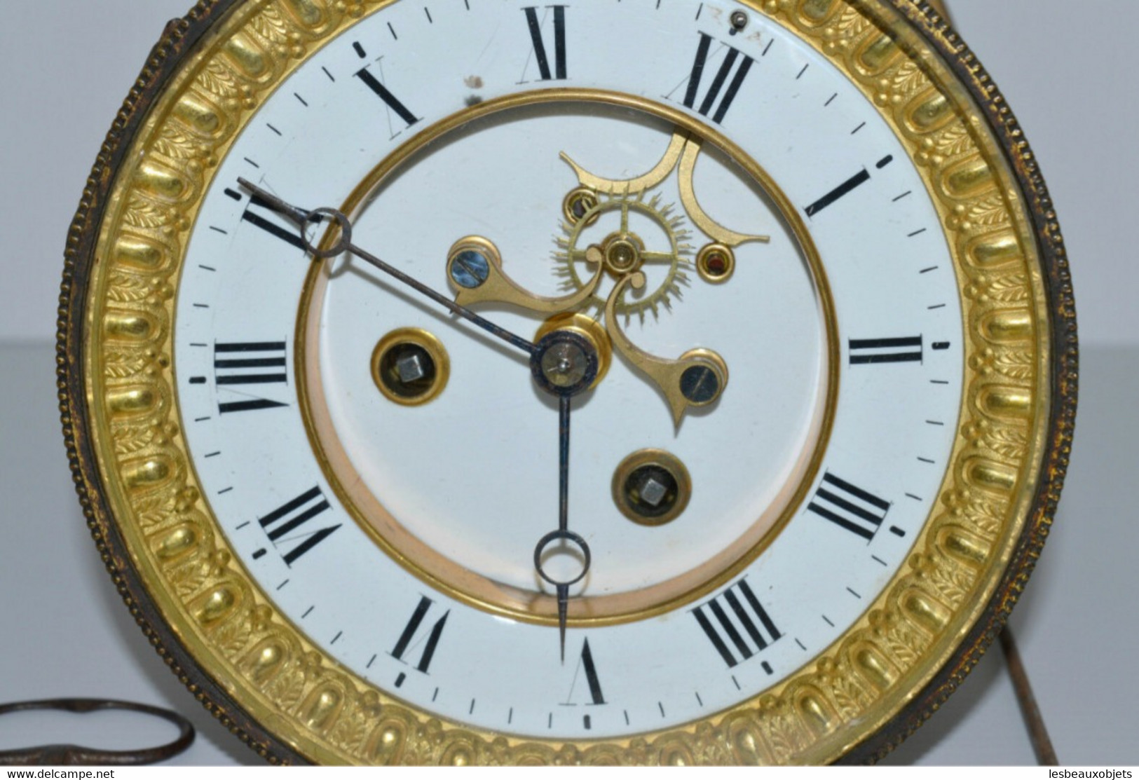 MOUVEMENT REGULATEUR SQUELETTE XIXe NIII AVEC SON BALANCIER SA CLE Pour Pendule Ancienne Collection - Relojes