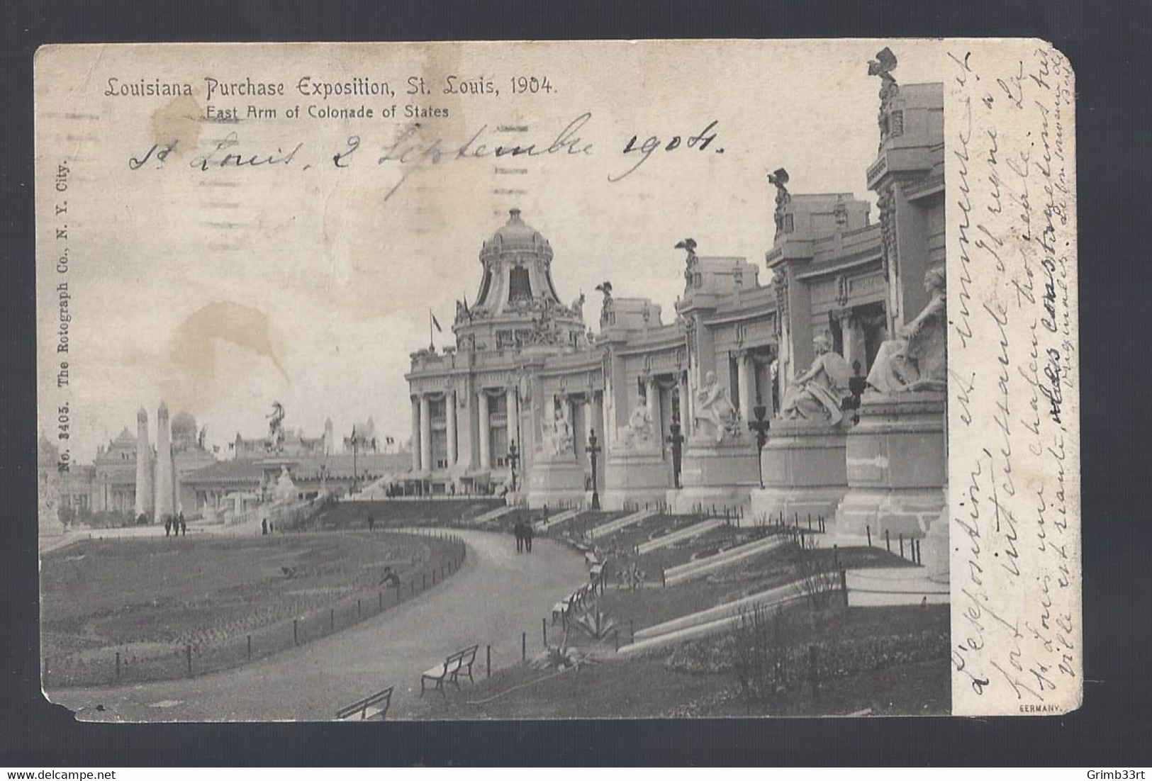 Louisiana Purchase Exposition, St. Louis, 1904 - East Arm Of Colonade Of States - Postkaart - St Louis – Missouri