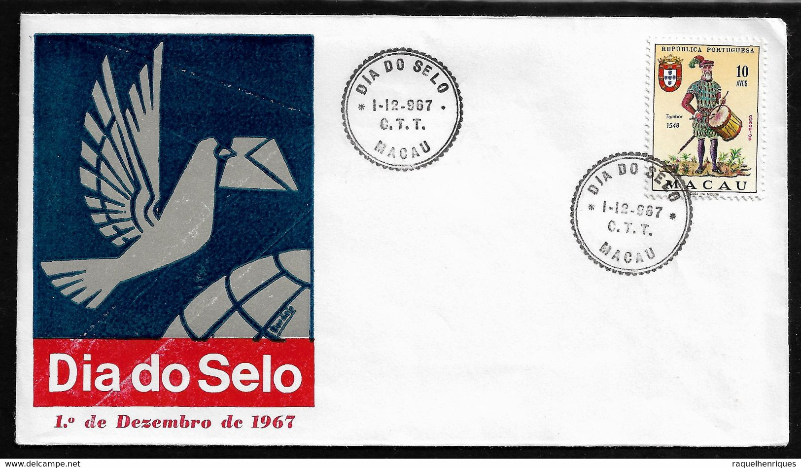 MACAU COVER - 1967 STAMP DAY - MACAU - DIA DO SELO (STB10-551) - Cartas & Documentos