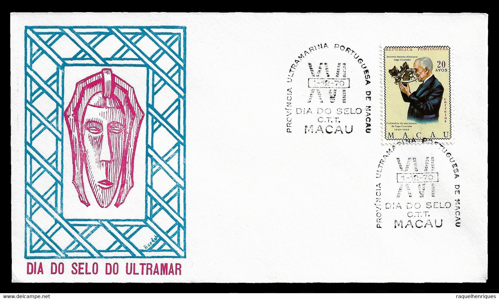 MACAU COVER - 1970 STAMP DAY - MACAU - DIA DO SELO (STB10-556) - Lettres & Documents
