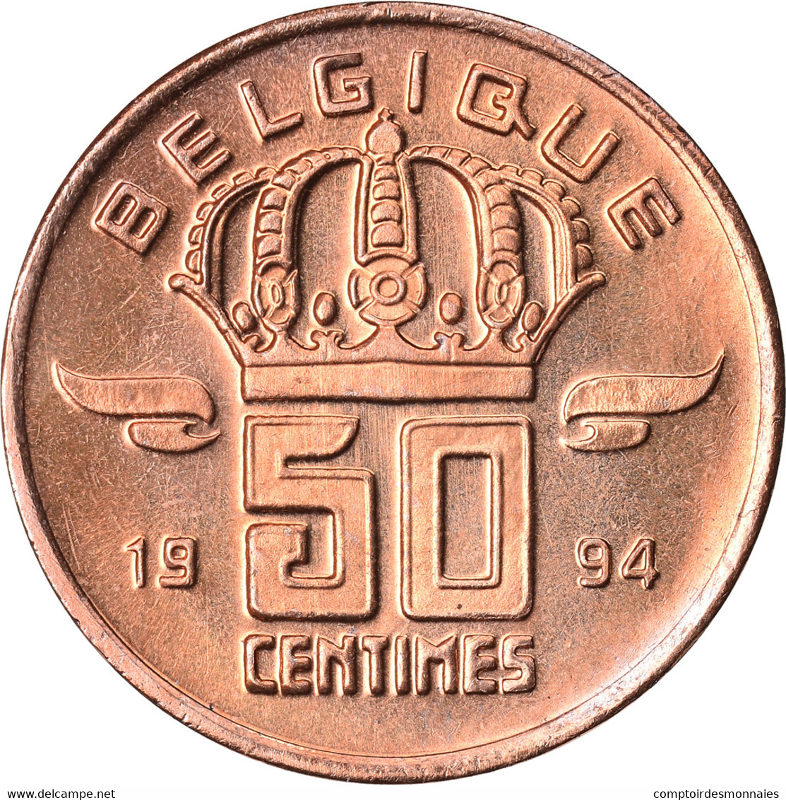 Monnaie, Belgique, Baudouin I, 50 Centimes, 1994, FDC, Bronze, KM:148.1 - 50 Cents