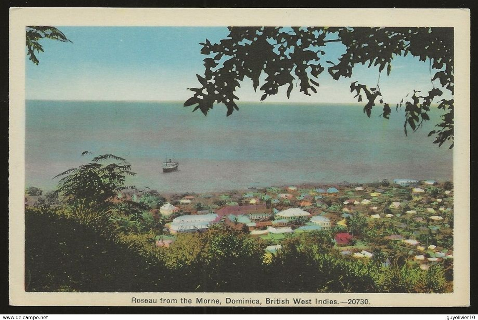 Dominique | Dominica B.W.I. Roseau From The Morne Colored Postcard Unused Very Good (VG) - Dominica