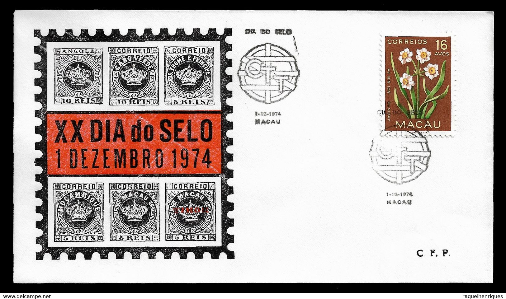 MACAU COVER - 1974 STAMP DAY - MACAU - DIA DO SELO (STB10-566) - Storia Postale