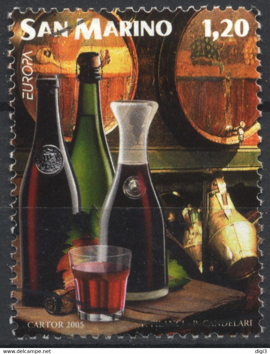 San Marino, 2005, Europa, Gastronomia, Il Vino, 1,20 Euro, Usato - Gebruikt