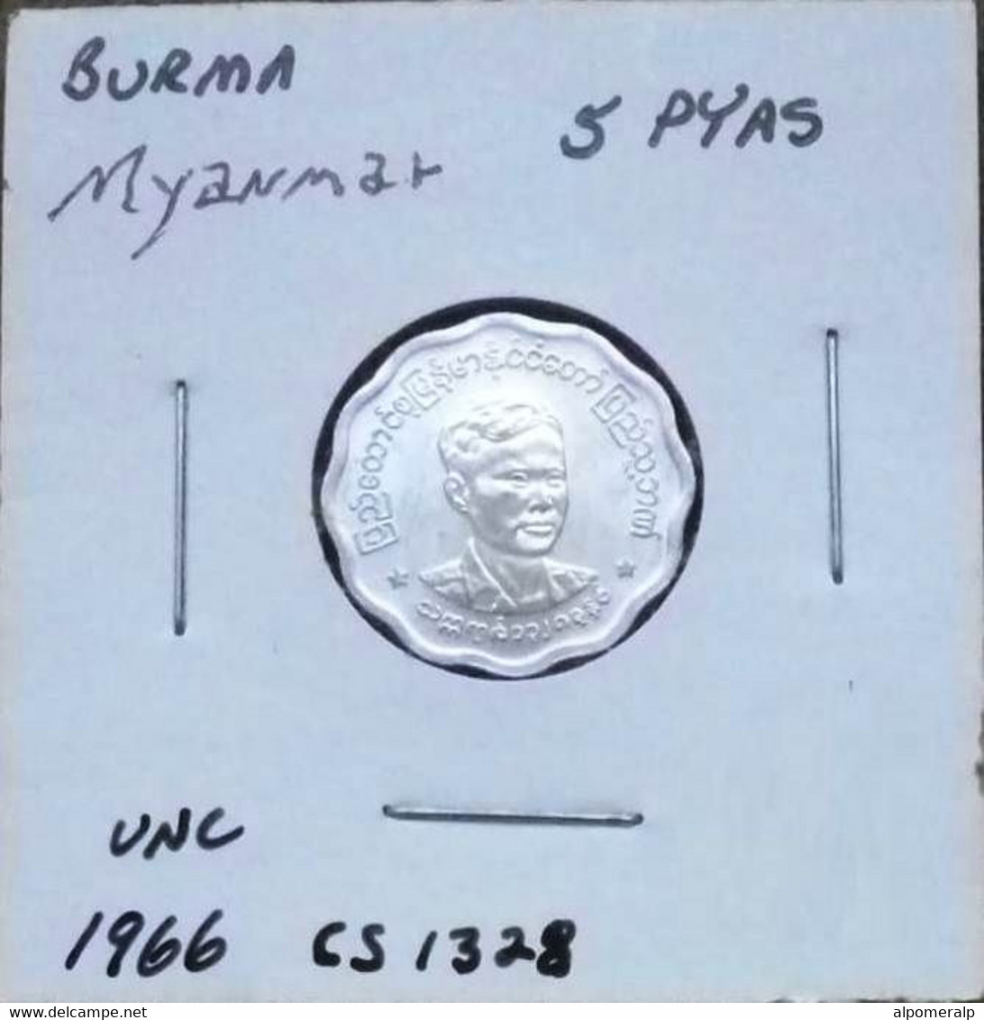 Myanmar (Burma) 1966 - 5 Pyas - Birmania