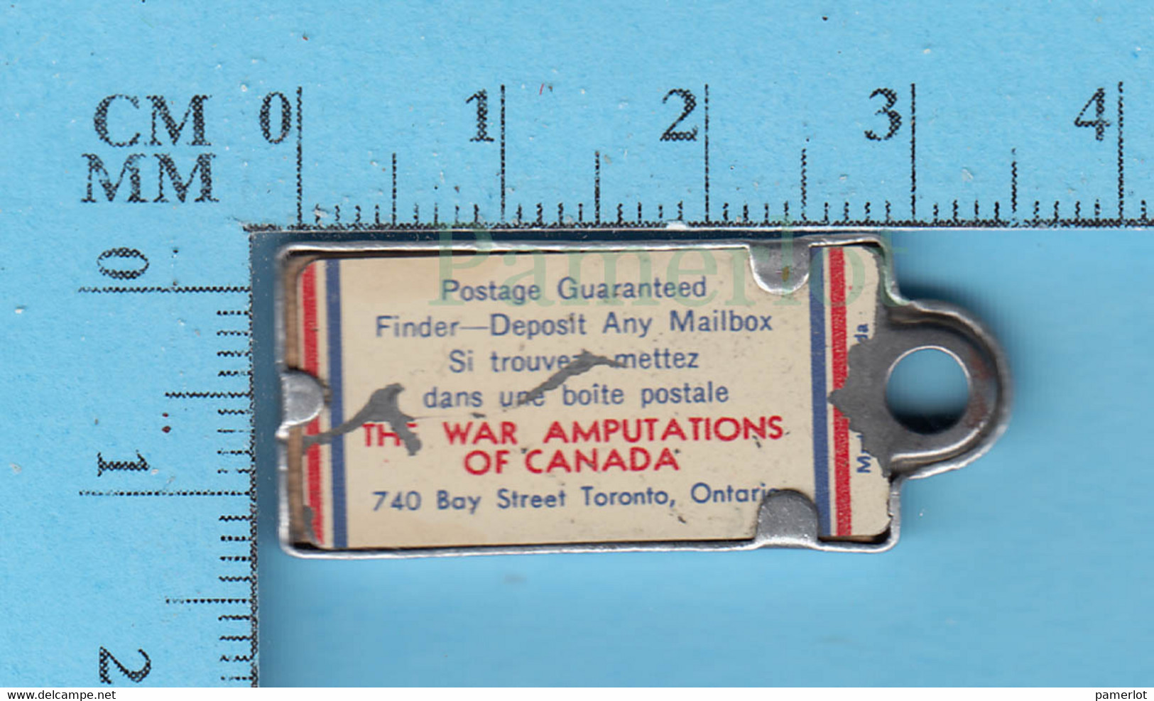 Quebec 1960 War Amputations Of Canada License Plate Key Tags - Plaques D'immatriculation