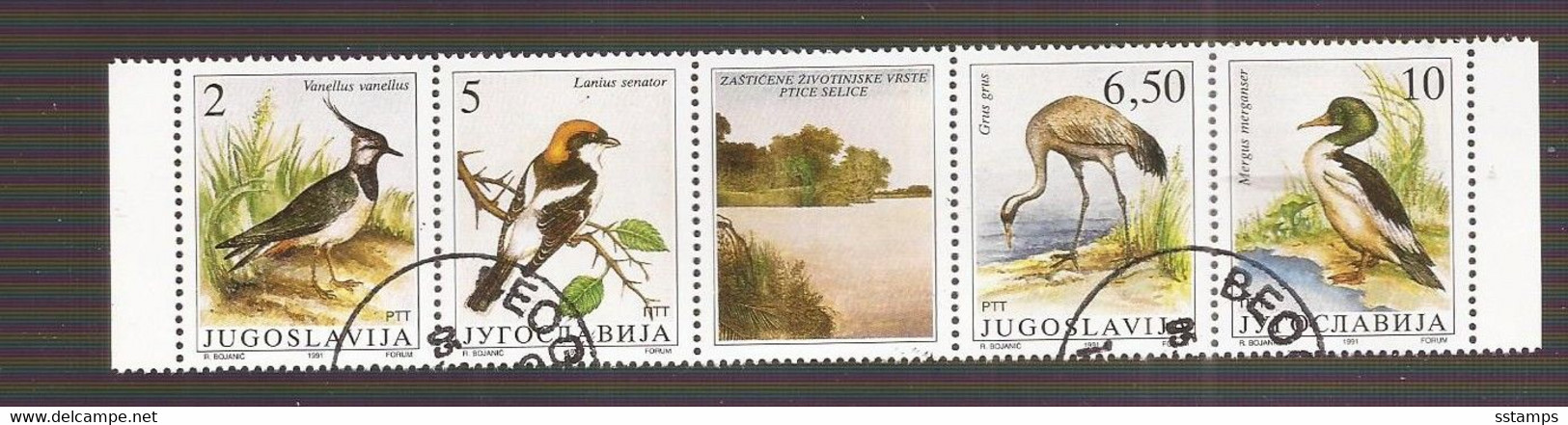 1991 2463.-66  AUSVERKAUF  JUGOSLAVIJA OSLAWIEN WWF BIRDS VOEGEL USED - Gebraucht
