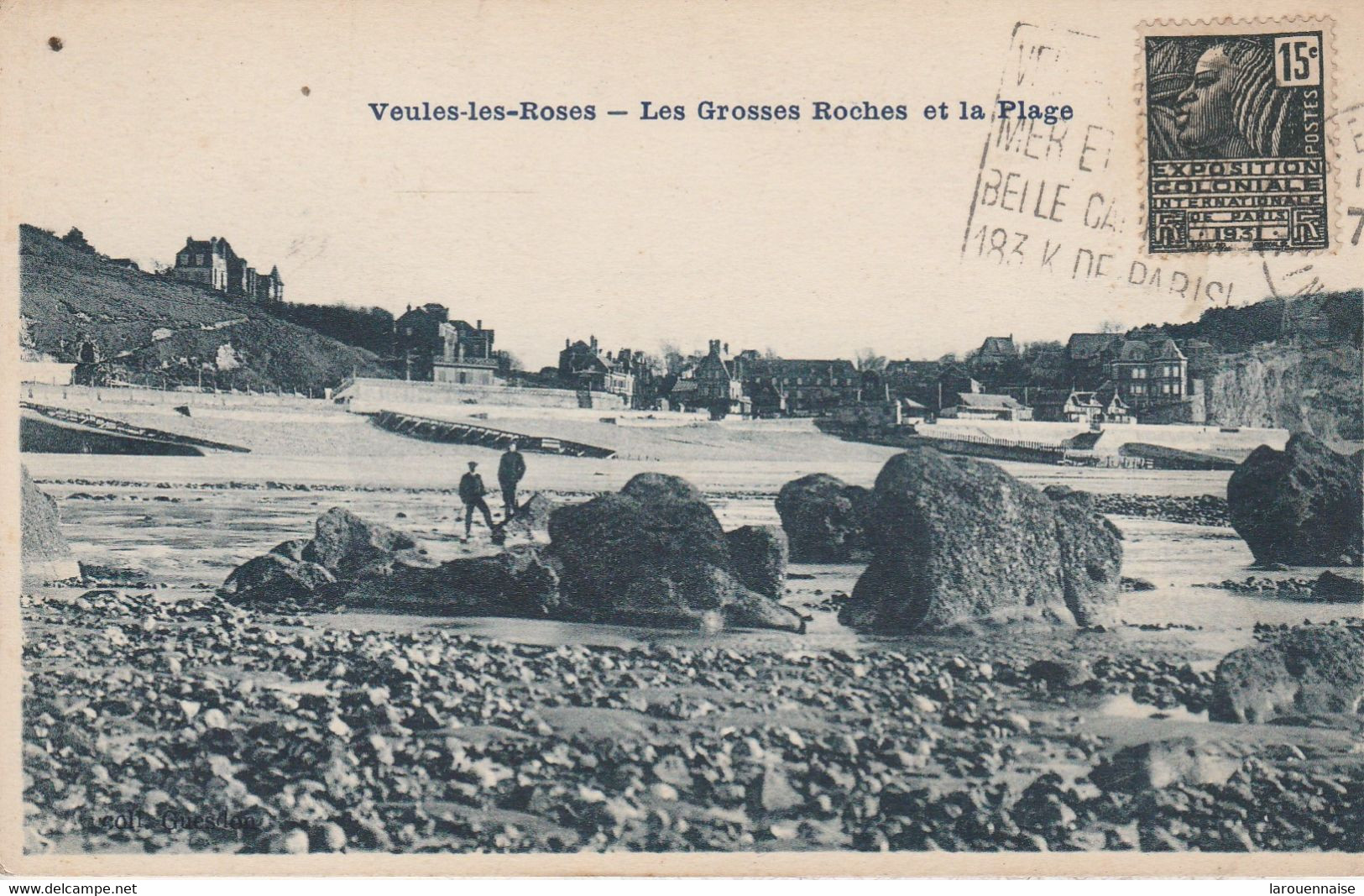 76 - VEULES LES ROSES - Les Grosses Roches Et La Plage - Veules Les Roses