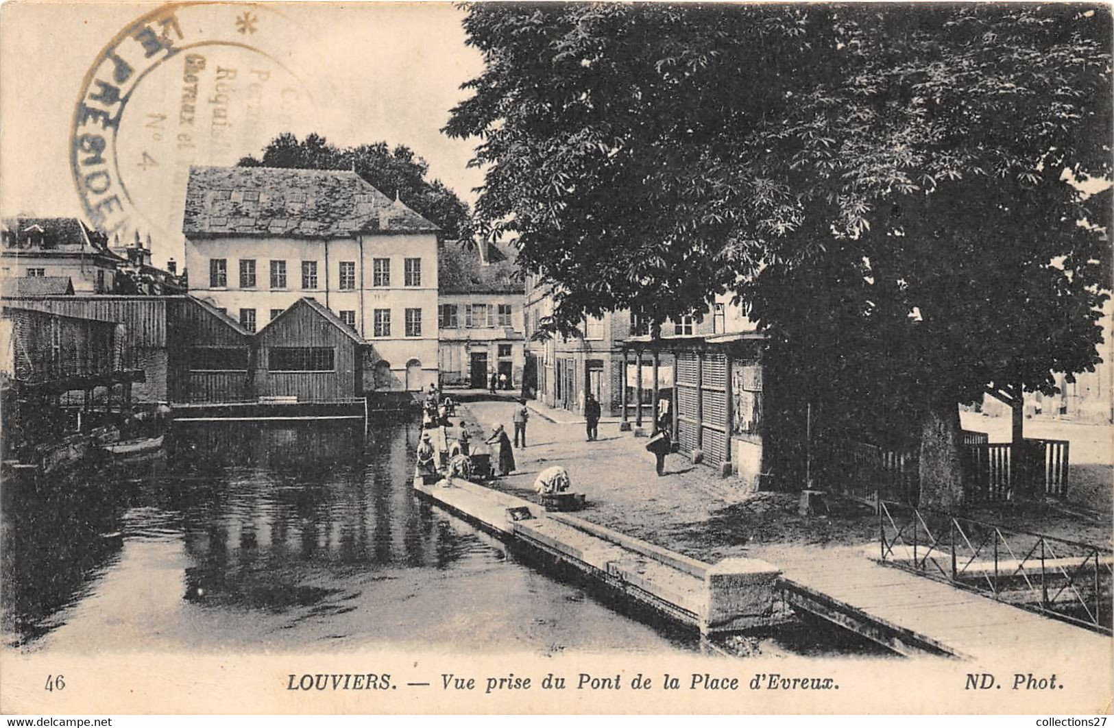 27-LOUVIERS-VUE PRISE DU PONT DE LA PLACE D'EVREUX - Louviers