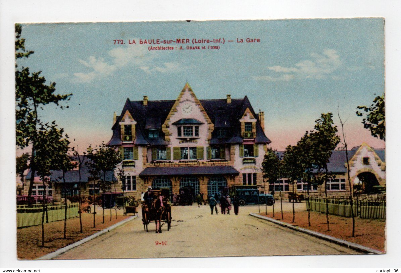 - CPA LA BAULE-SUR-MER (44) - La Gare (belle Animation) - Edition Chapeau 772 - - La Baule-Escoublac