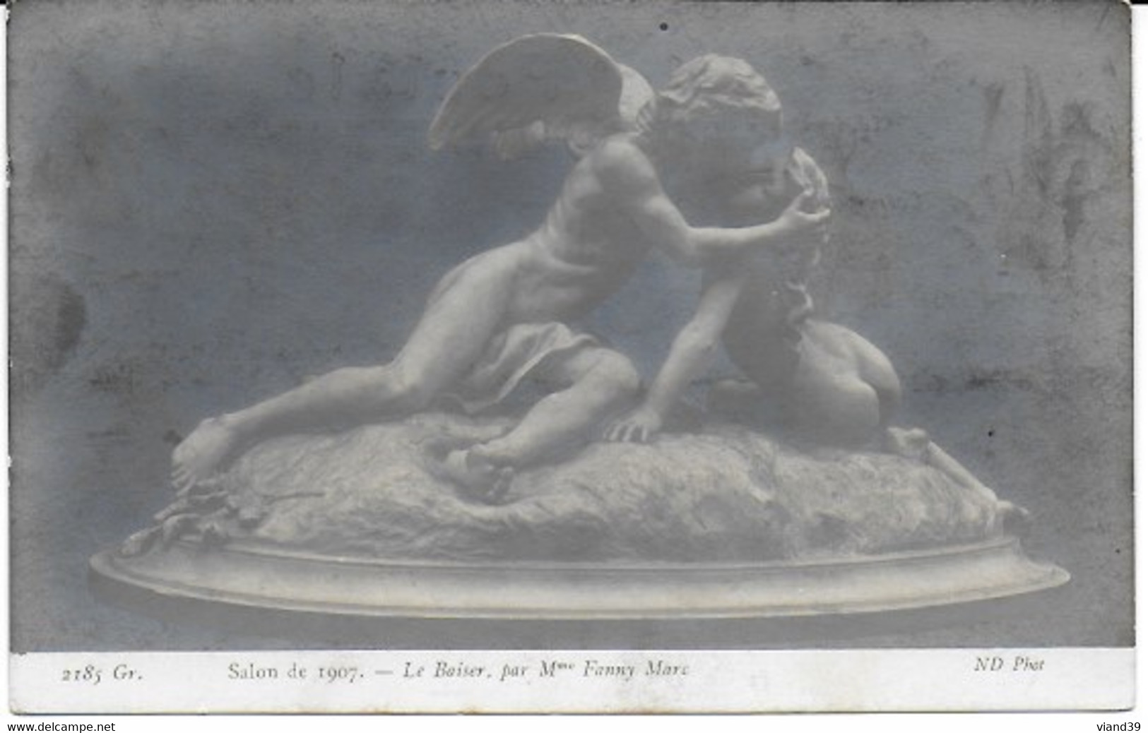 " Le Baiser " Par Fanny Marc, Salon De 1907, Paris   CPA - Sculptures