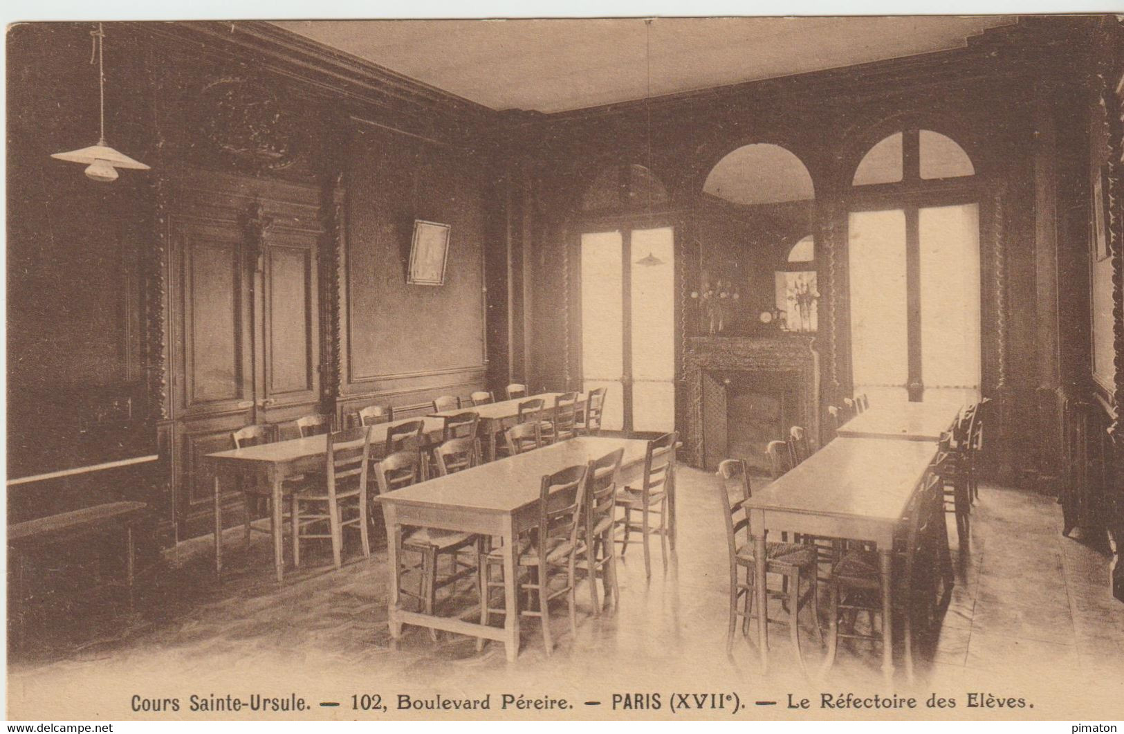 Cours Sainte - Ursule  - 102 Boulevard Péreire Paris XVII - Le Réfectoire Des Elèves - Distrito: 17