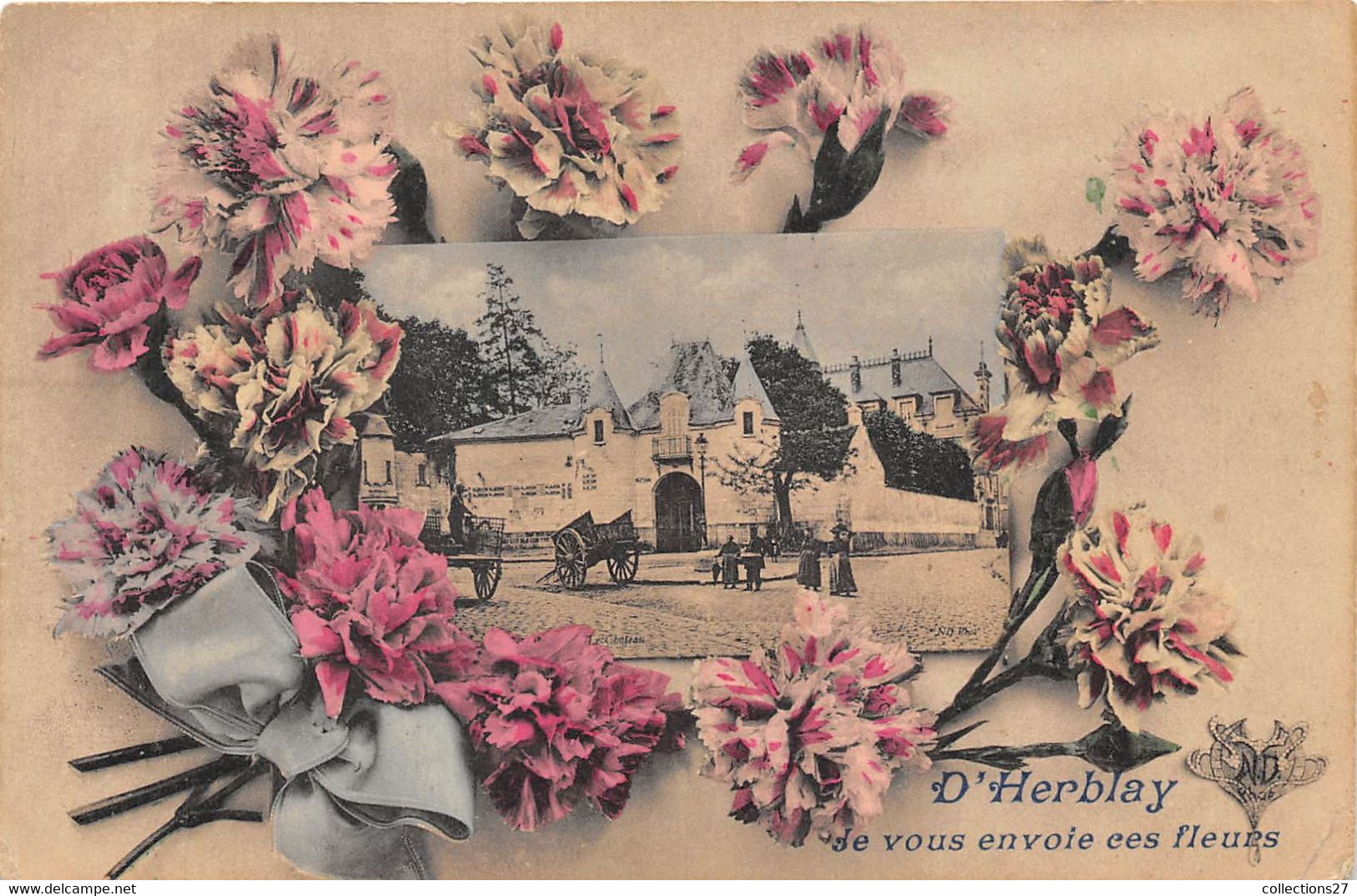 95-HERBLAY- JE VOUS ENVOIE CES FLEURS D'HERBLAY - Herblay