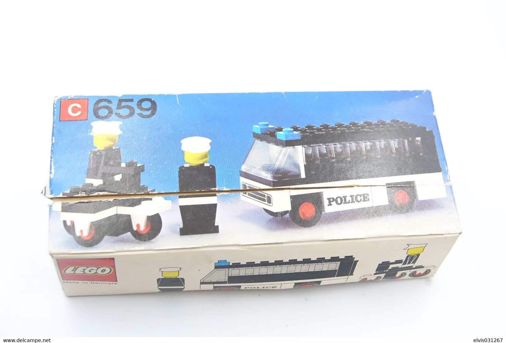 LEGO - 659-1 Police Patrol With Policemen With Box And Instruction Manual - Original Lego 1975 - Vintage - Catalogues