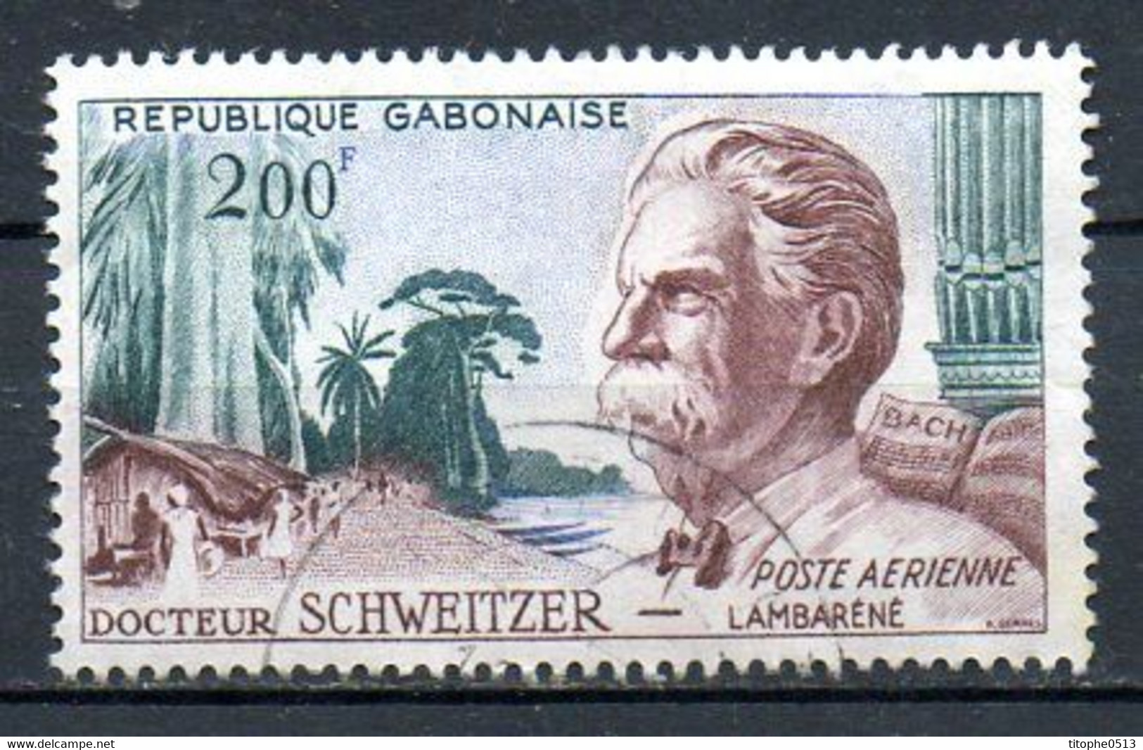 GABON. PA 1 Oblitéré De 1960. Docteur Schweitzer. - Albert Schweitzer