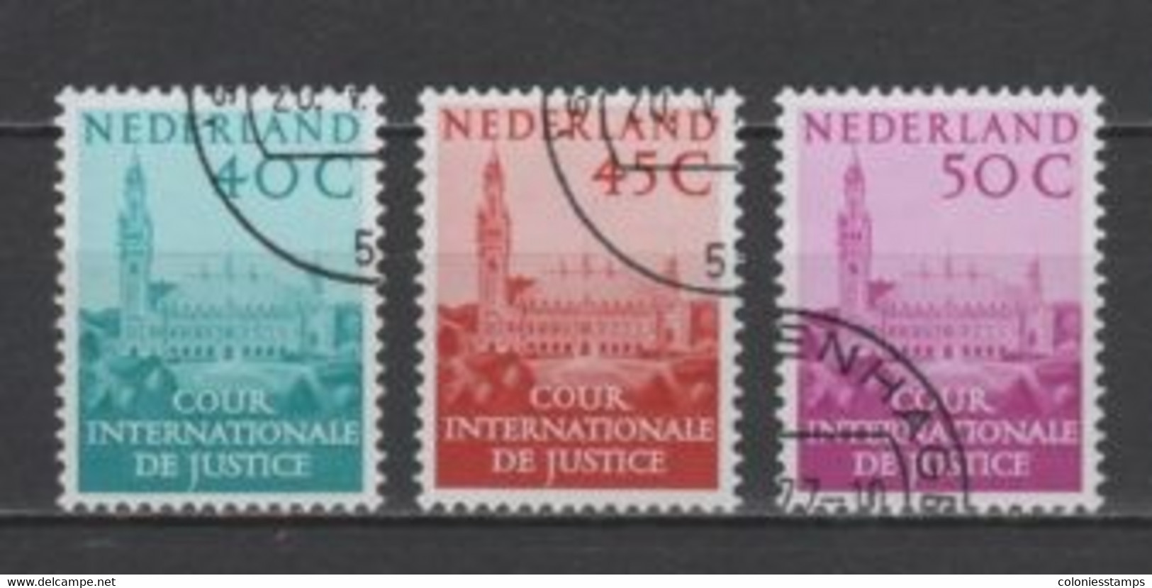 (S0560) NETHERLANDS, 1977 (International Court Of Justice). Complete Set. Mi ## D41-D43. Used - Dienstzegels