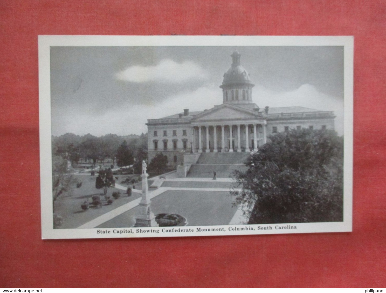 State Capitol Confederate  Monument-- Back Side Album Residue Columbia South Carolina > Columbia      Ref 5080 - Columbia