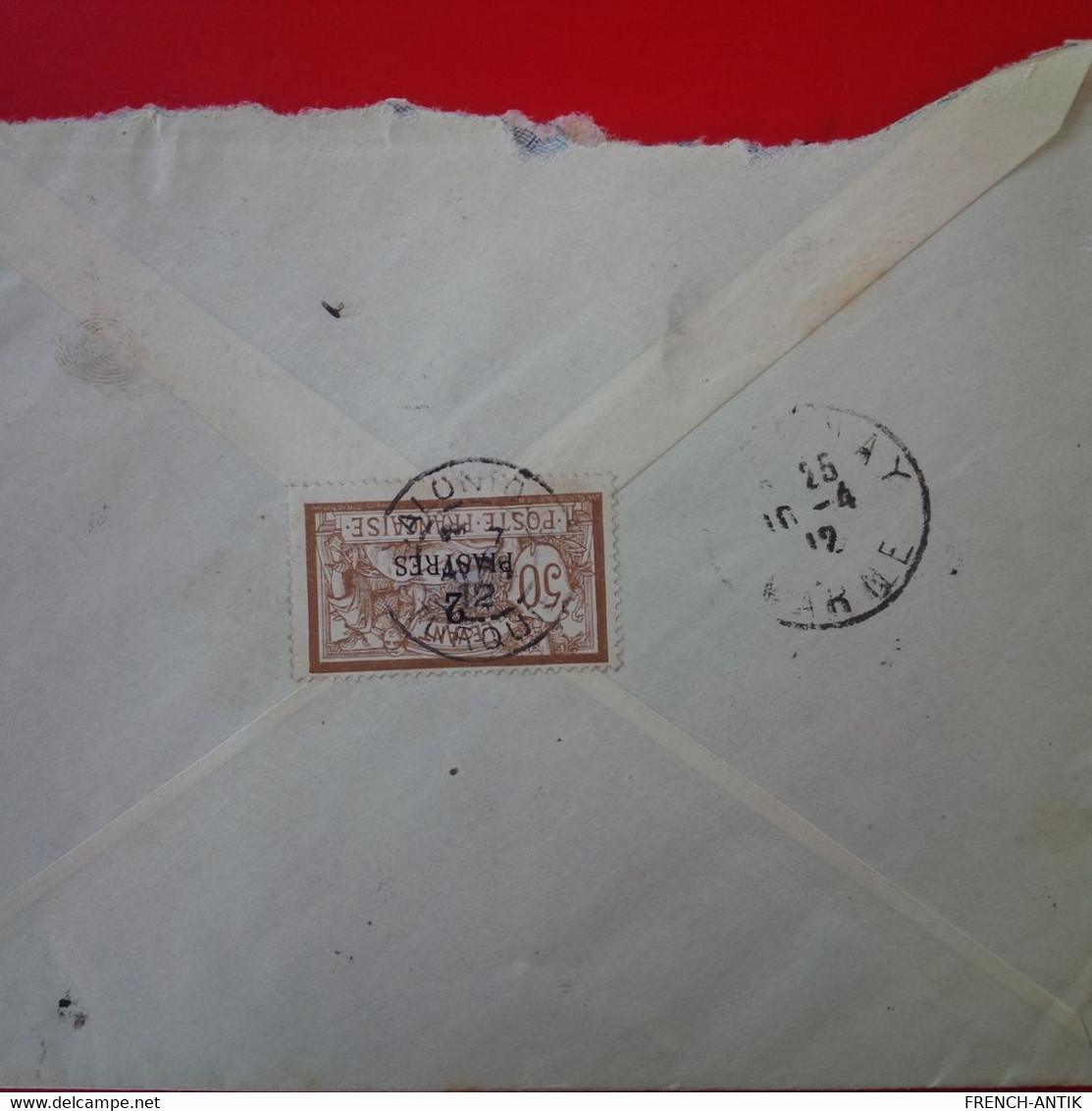 LETTRE RECOMMANDE SALONIQUE CASSOUTO AND CIE POUR EPERNAY VINS DE CHAMPAGNE CHANOINE 1912 - Briefe U. Dokumente