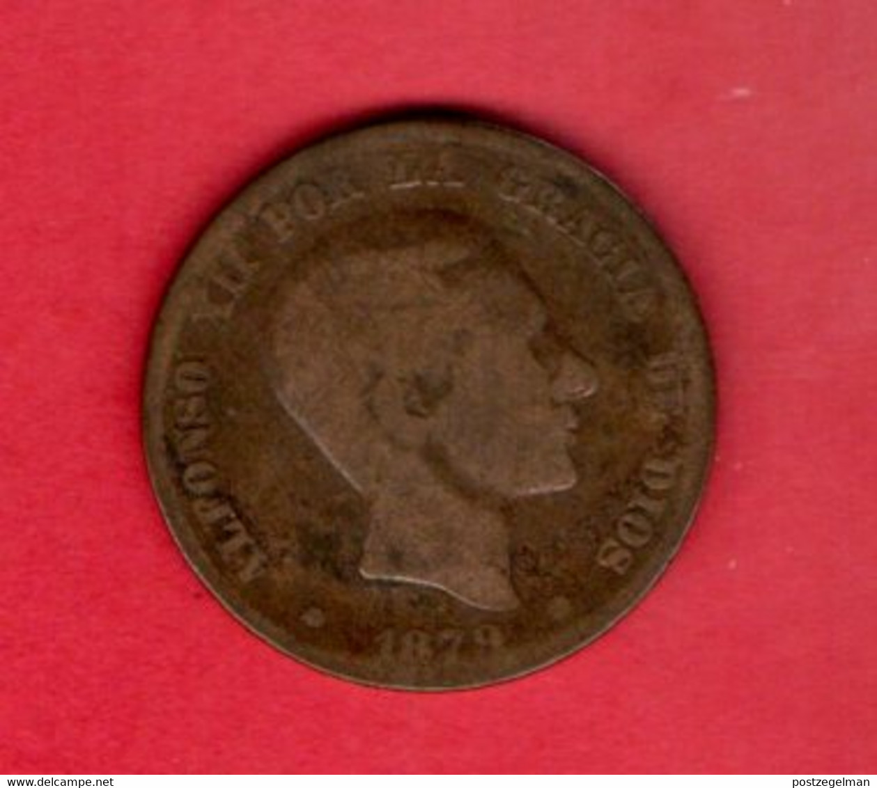 SPAIN, 1876, 10 Centimos, Alphonso XIII, My Scannr. C3961 - Monedas Provinciales