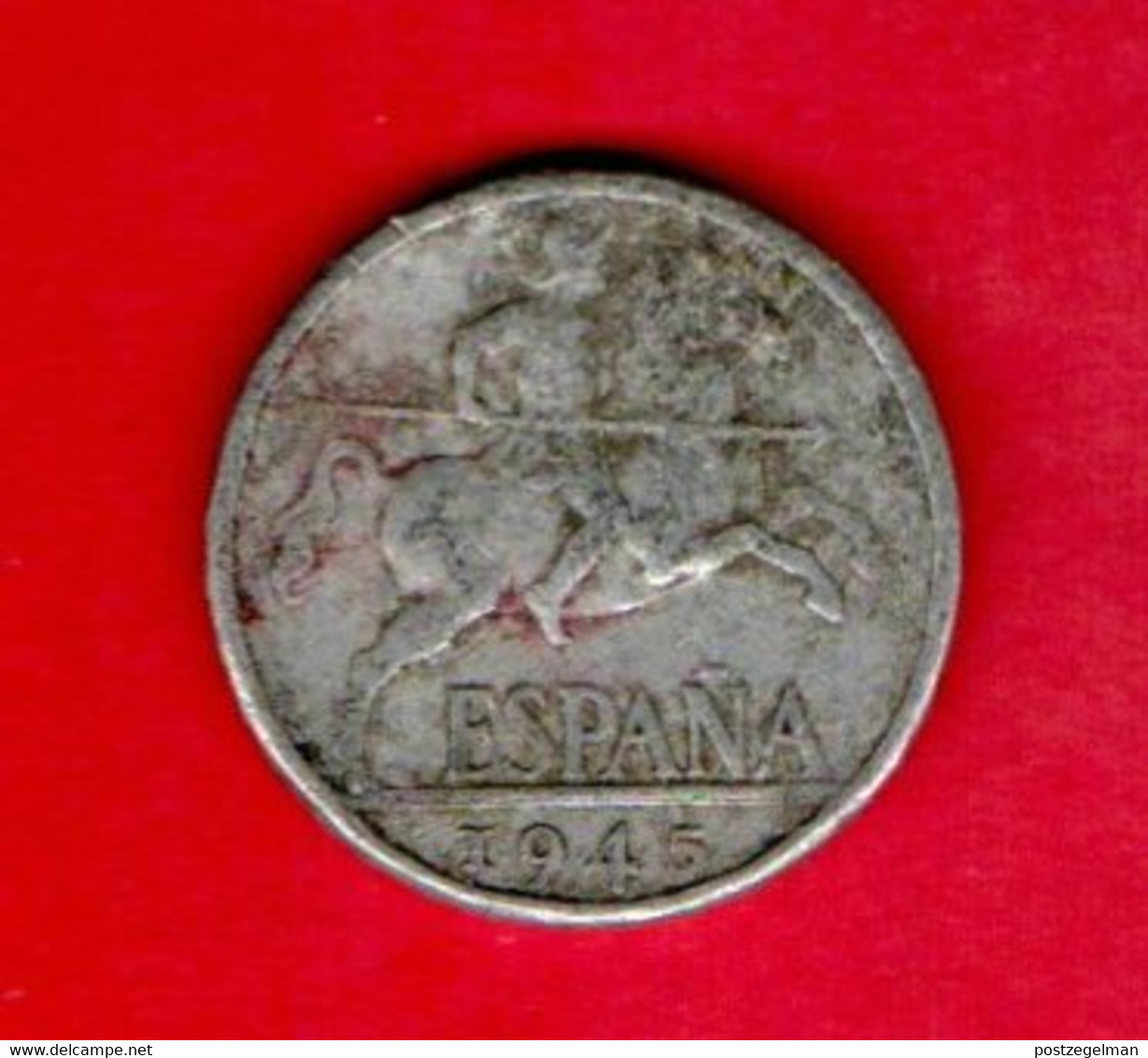 SPAIN, 1945, 5 Centimos,  Aluminium,  My Scannr. C3956 - 5 Centimos