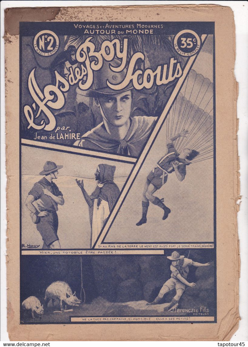 T V 12 ) Lot De 51 Hebdos De 1932/33 "l'As Des Boy Scouts" A4 16 Pages Du N=2 Au N= 52 /Manque Le N=1 - Bücherpakete