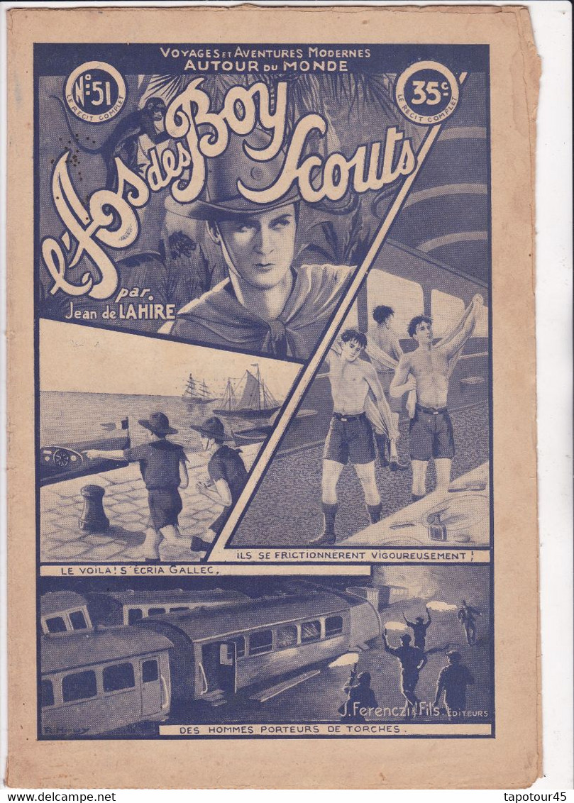 T V 12 ) Lot De 51 Hebdos De 1932/33 "l'As Des Boy Scouts" A4 16 Pages Du N=2 Au N= 52 /Manque Le N=1 - Bücherpakete