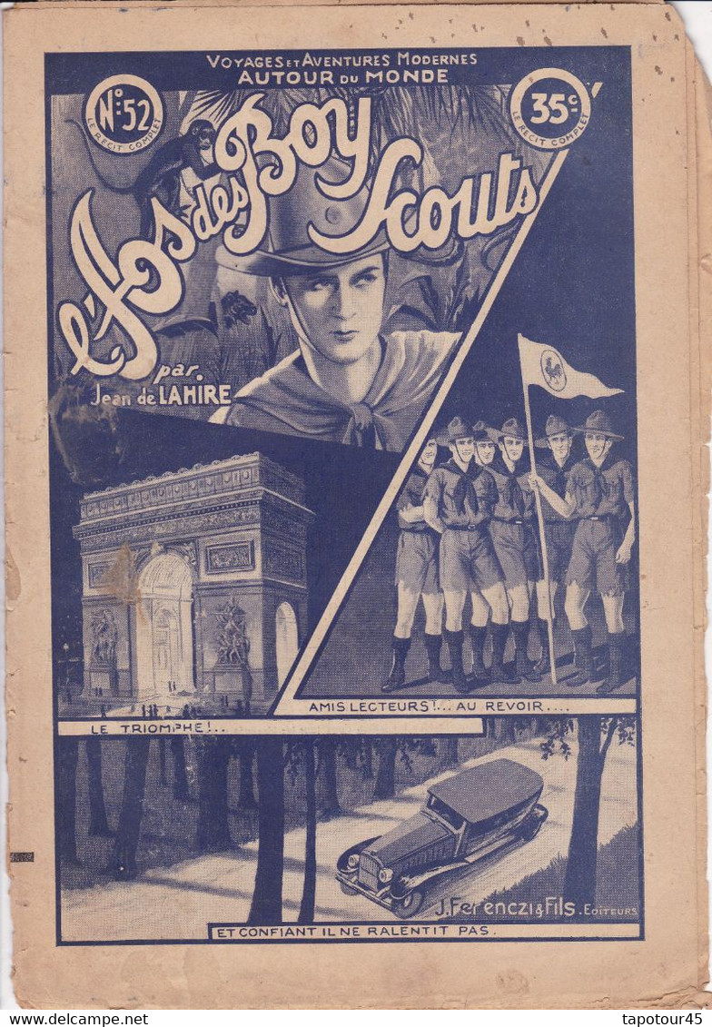 T V 12 ) lot de 51 hebdos de 1932/33 "l'As des Boy Scouts" A4 16 pages du N=2 au N= 52 /Manque le N=1