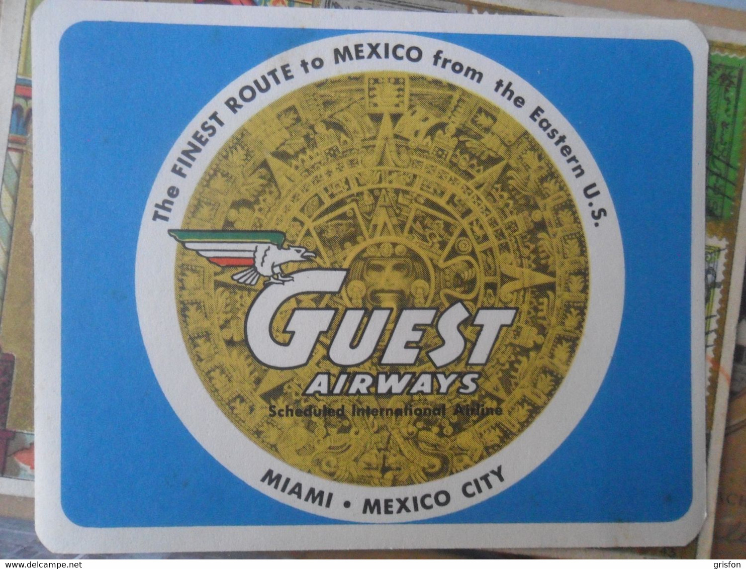 Guest Airways  Miami Mexico City - Etichette Da Viaggio E Targhette