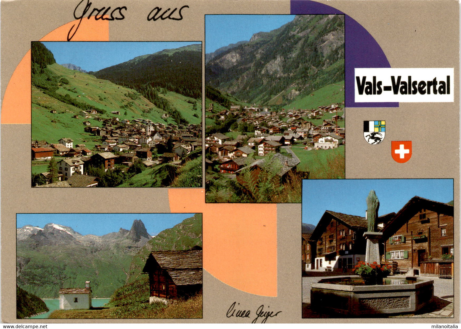 Gruss Aus Vals-Valsertal - 4 Bilder (4/215) * 22. 8. 1995 - Vals