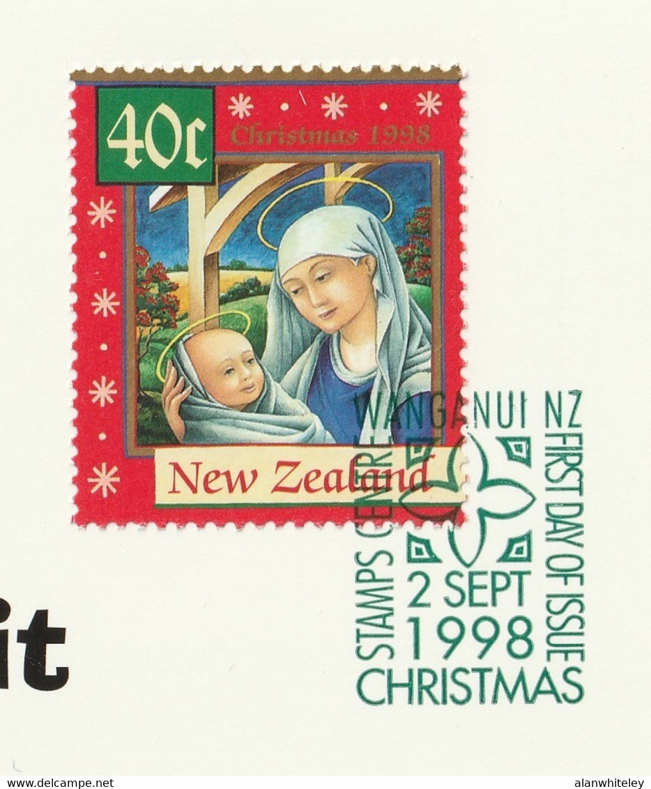 NEW ZEALAND 1998 Christmas: Promotional Card CANCELLED - Lettres & Documents