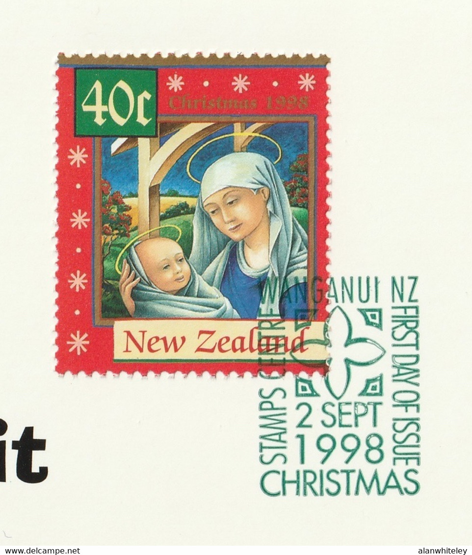 NEW ZEALAND 1998 Christmas: Promotional Card CANCELLED - Covers & Documents