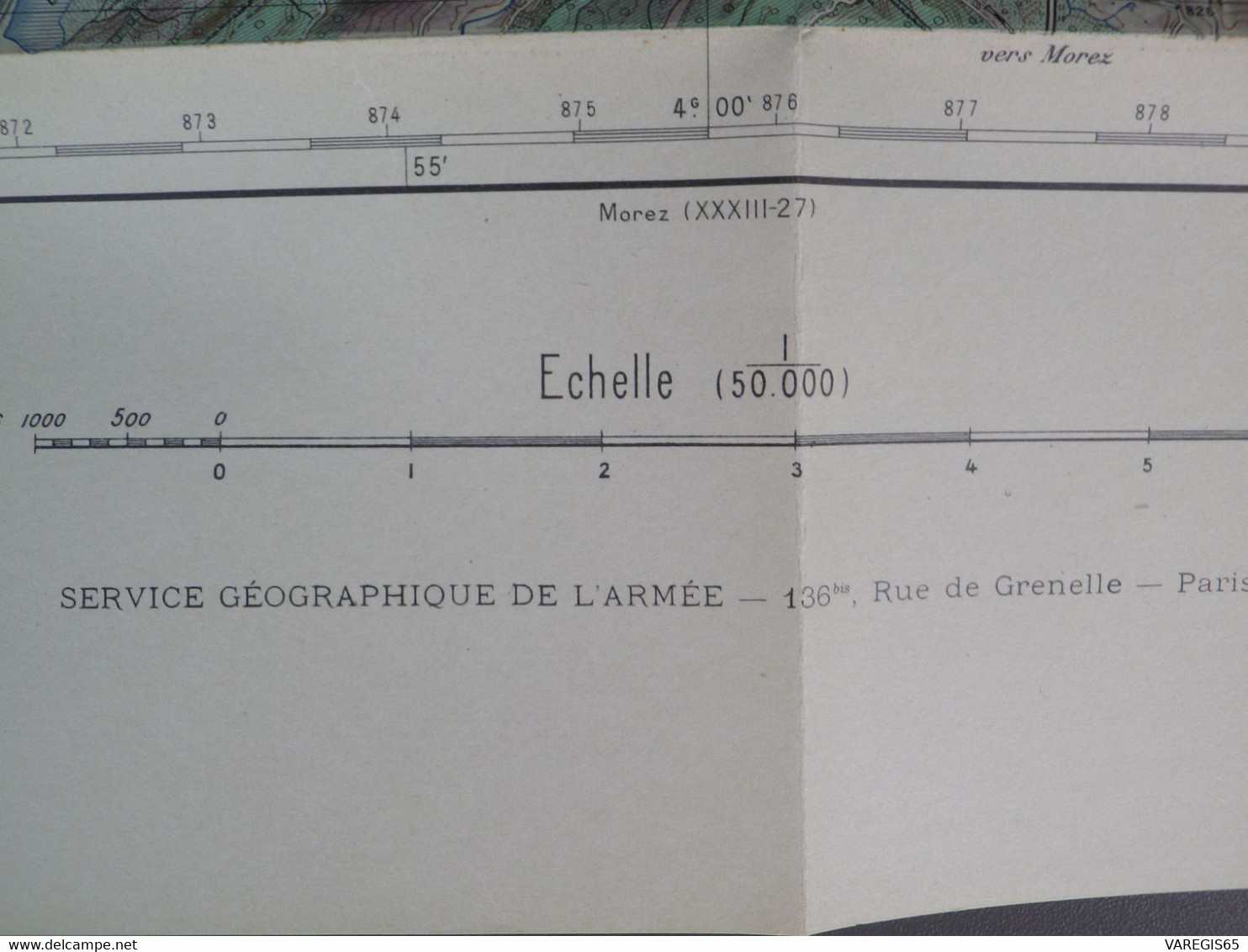 CHAMPAGNOLE - XXXIII 26 - CARTE DE FRANCE TYPE 1922 - MINISTERE DE LA GUERRE - SERVICE GEOGRAPHIQUE DE L' ARMEE 1931