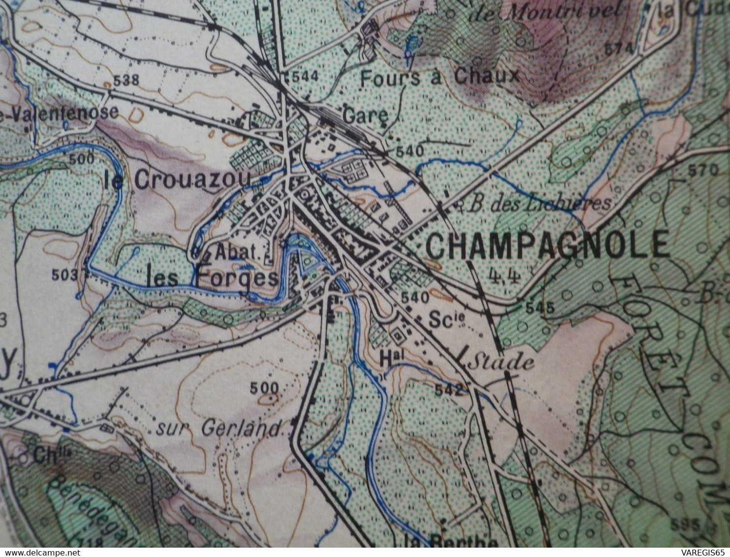 CHAMPAGNOLE - XXXIII 26 - CARTE DE FRANCE TYPE 1922 - MINISTERE DE LA GUERRE - SERVICE GEOGRAPHIQUE DE L' ARMEE 1931
